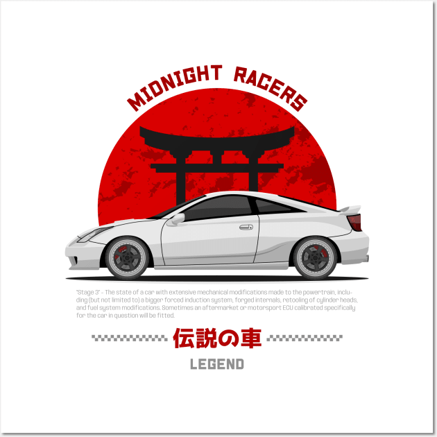 Tuner White Celica MK7 JDM Wall Art by GoldenTuners